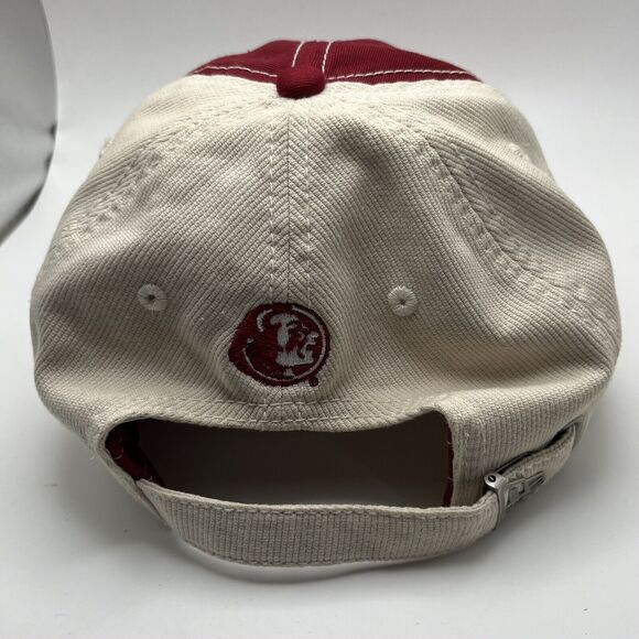 FSU Noles Florida State Seminole Adjustable Cap Garnet Cream Embroidered New Era - Picture 4 of 14